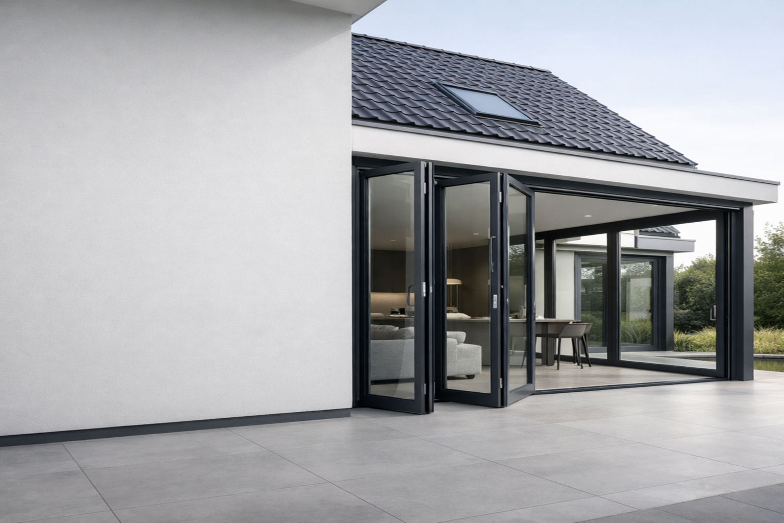 Ultra-slanke aluminium schuifpuien en vouwwanden