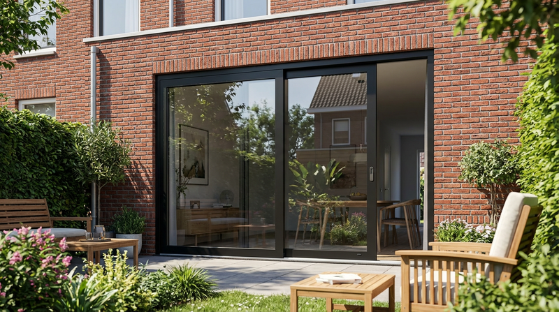 Schuifpui - 2-delig 1 Schuivend + 1 Vast - Aluminium Schuifpuien van SlimKozijn